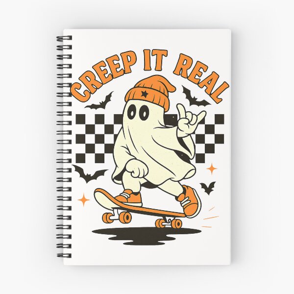 Item preview, Creep it Real Ghost Skateboard Halloween Skateboarding  designed and sold by TalalosART.