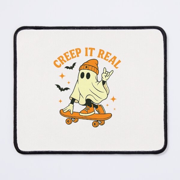 Item preview, Creep it Real Ghost Skateboard Halloween Skateboarding designed and sold by TalalosART.