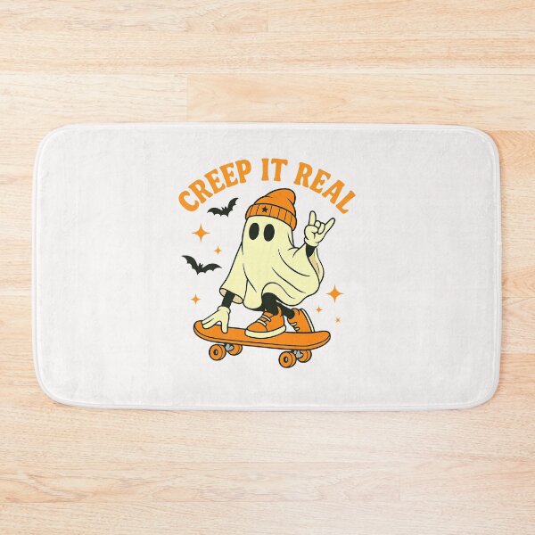 Item preview, Creep it Real Ghost Skateboard Halloween Skateboarding designed and sold by TalalosART.