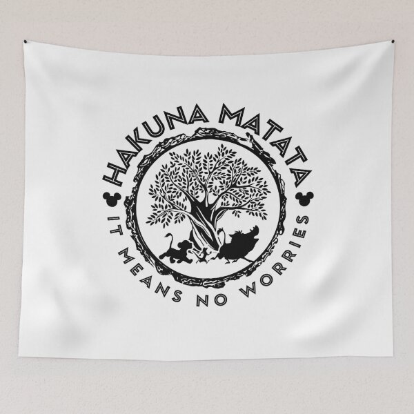 Item preview, Hakuna Matata Retro Lion King Family Quotes designed and sold by HaloHop.