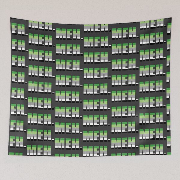 Item preview, "MEH" Aromantic Aro Queer Pride Flag Graphic designed and sold by BluOddities.