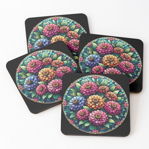 Item preview, Stained Glass Zinnias designed and sold by CAutumnTrapp.
