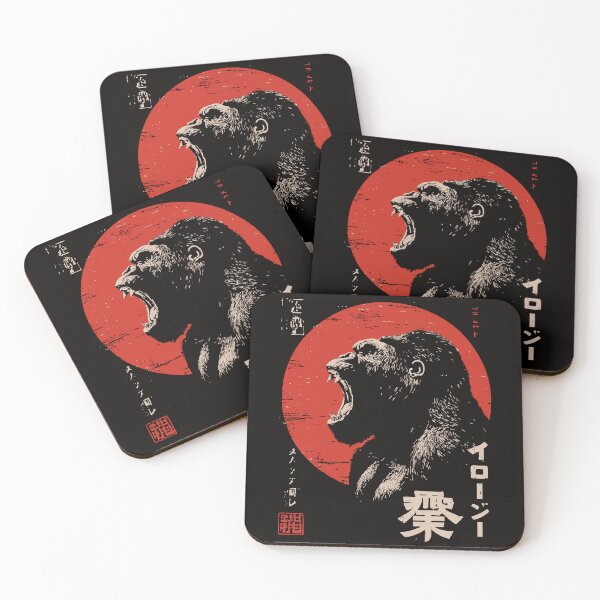 Item preview, Roaring Gorilla Japanese Art Primal Power Wildlife Poster designed and sold by TuncGK.