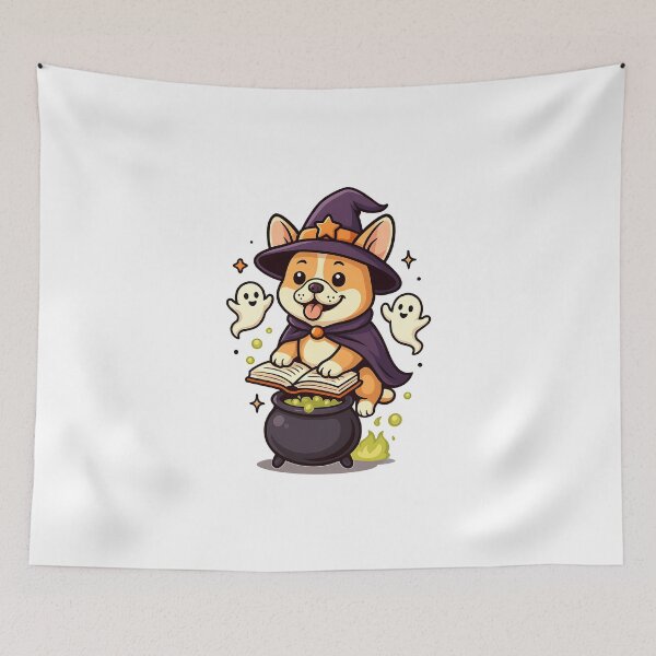 Item preview, Funny Frenchie Dog Witch Hat Halloween Design designed and sold by MOHITSALVI.