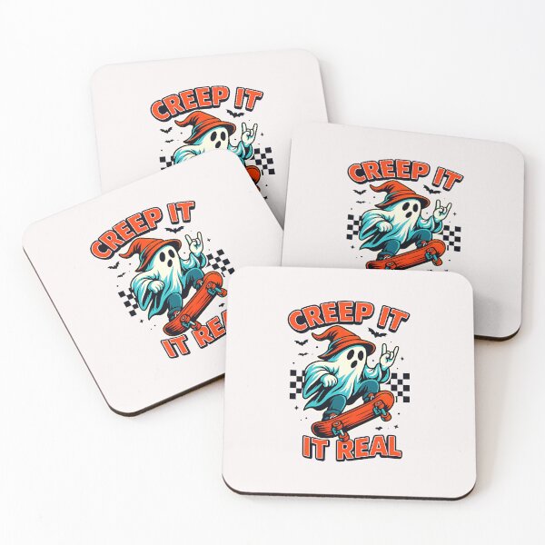 Item preview, Halloween Creep It Real Ghost Boy Fall Season Skateboarding designed and sold by MOHITSALVI.