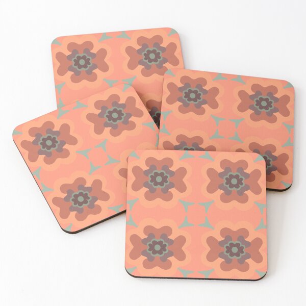 Item preview, Terracotta tile inspired flower pattern designed and sold by Neeshki.