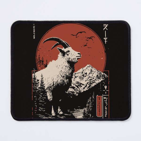 Item preview, Mountain Goat Summit Art Alpine Wildlife Liminal Print designed and sold by TuncGK.