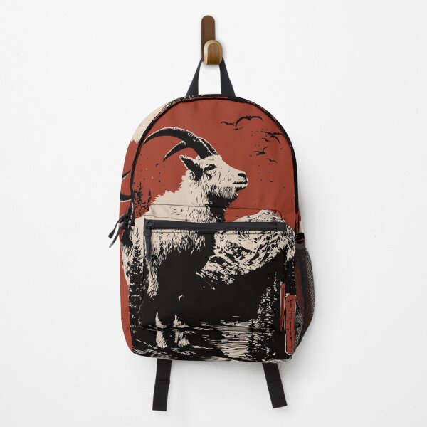 Item preview, Mountain Goat Summit Art Alpine Wildlife Liminal Print designed and sold by TuncGK.