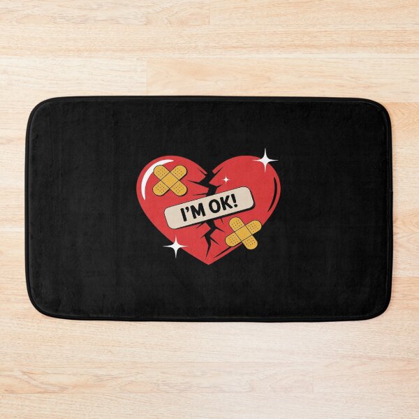 Item preview, i'm ok broken heart graphic bandages bandaids designed and sold by MAKOPOKOShop.