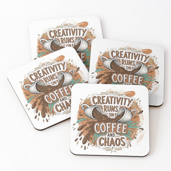 Item preview, Creativity Runs on Coffee and Chaos – Fun Graphic T-Shirt designed and sold by InkNoColor.