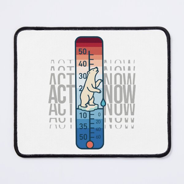 Item preview, Climate Change Alert: Cute Polar Bear on Melting Ice - Environmental Awareness Art designed and sold by H Jonas.