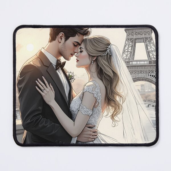 Item preview, "Eternal Love, Captured in Paris!; A Romantic Moment: Love in the Shadow of the Eiffel Tower designed and sold by Creative-RE.