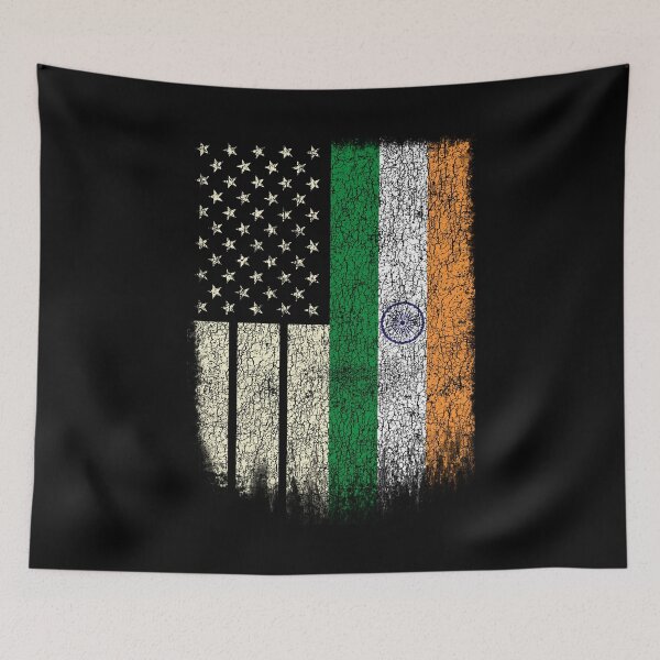 Item preview, Indian American Shirt India USA Tshirt Flag Pride Vintage designed and sold by cgocgy.