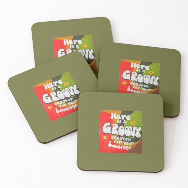 Item preview, Groovy Retro Coaster designed and sold by ChristiaJ.