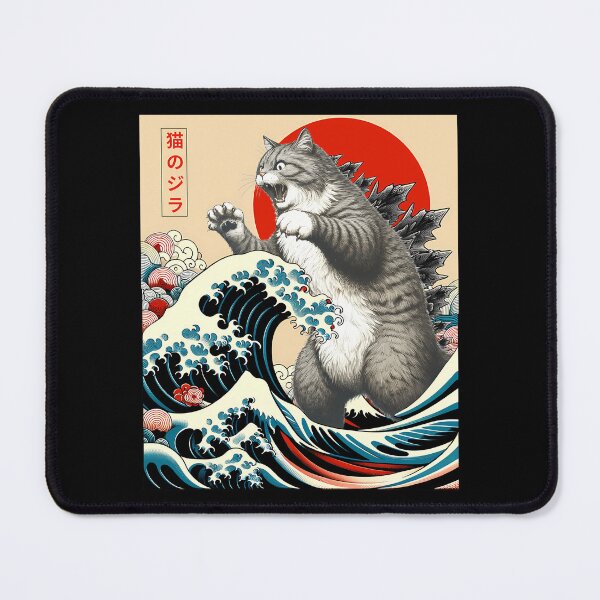 Item preview, Catzilla Cat Japanese Art Funny Cat Gifts For Men Women Kid designed and sold by chung2525.