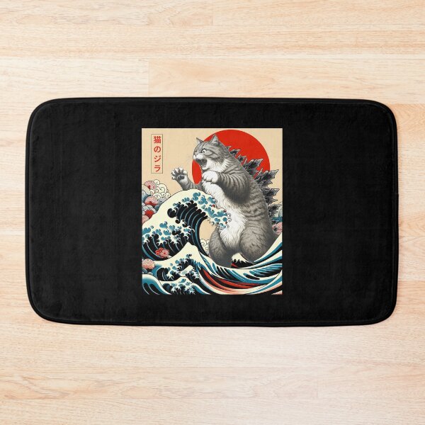 Item preview, Catzilla Cat Japanese Art Funny Cat Gifts For Men Women Kid designed and sold by chung2525.