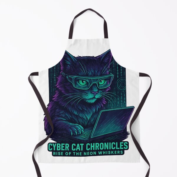 Item preview, Cyber Cat Hacker: Neon Code Defender of Tomorrow designed and sold by Designly Yours.