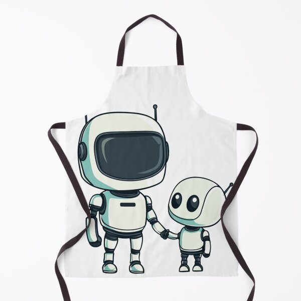 Item preview, Cute parent and child robots holding hands designed and sold by JustaKiss822.