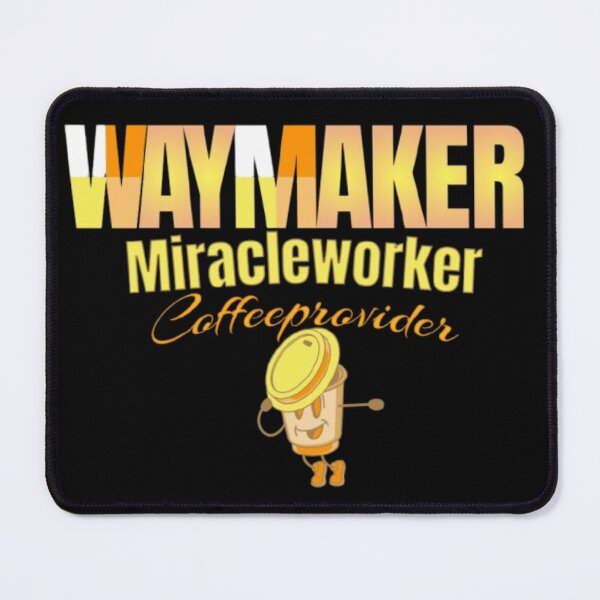 Item preview, Waymaker Miracleworker Coffeeprovider Funny Christian Text designed and sold by DivineHaven.