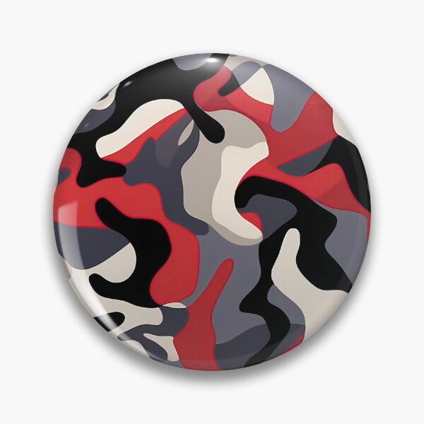 Item preview, Dynamic Red Grey and Black Abstract Camouflage Pattern designed and sold by YourPrettyHome.