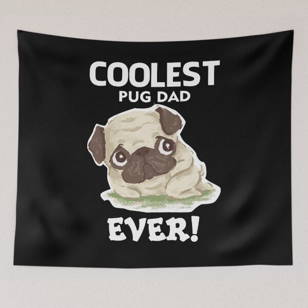 Item preview, Coolest Pug Dad Ever - Love Pug Tee designed and sold by ZHUGUI.
