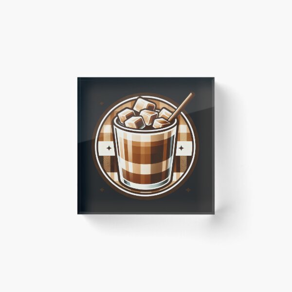 Item preview, brown plaid coffee designed and sold by GogoGrove.