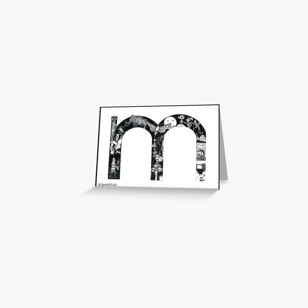 The letter 'm' Greeting Card