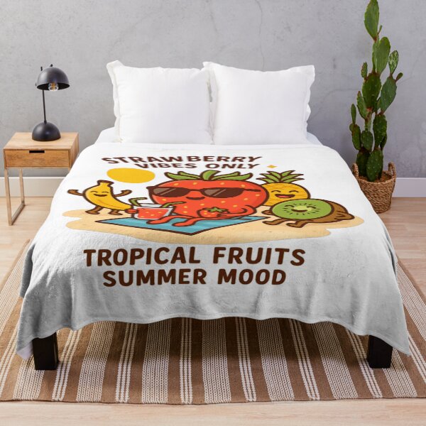 Item preview, Strawberry Vibes Only – Tropical Fruits Summer Mood designed and sold by ‏Designly Yours‏.