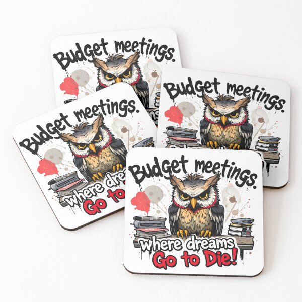 Item preview, Budget Meeting Office Humor Owl Design designed and sold by FoxyJags.