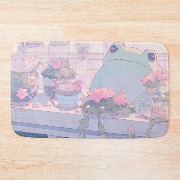 Item preview, Kawaii Frog Surrounded by Flowers – Chill Vibes Only designed and sold by TSoma.