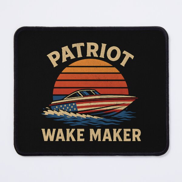 Item preview, Patriot Wake Maker USA American Flag Boat Drag Boat Racing Patriotic Watercraft Boating 4th Of July designed and sold by CarantinedChaos.