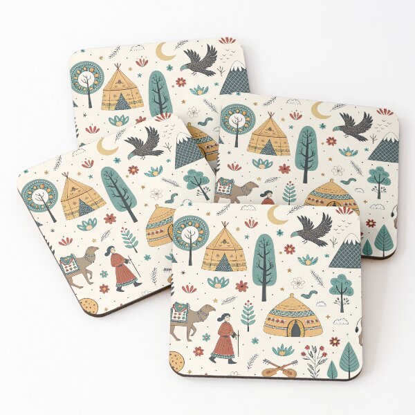Item preview, Whimsical Nomadic Folk Art Patter designed and sold by tretyakov.