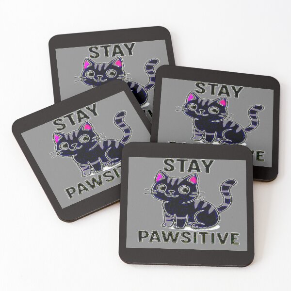 Item preview, Stay Pawsitive Funny Cat Saying designed and sold by SmashingDeals.