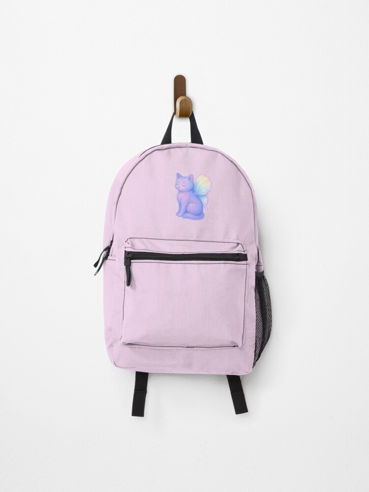 Thumbnail 1 of 3, Backpack,  closed heart, shell-winged cat designed and sold by ashwinzero.