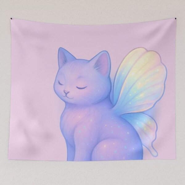 Item preview, closed heart, shell-winged cat designed and sold by ashwin.alcove.