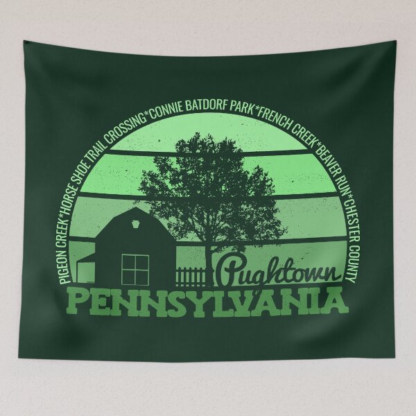 Item preview, Pughtown Pennsylvania Sunset Retro Vintage Local Pride Logo designed and sold by CRHPOD20.