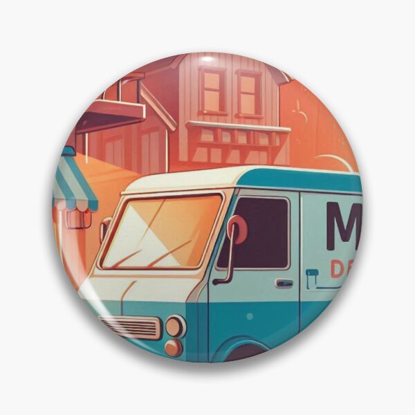 Item preview, Morning Milk Run – Vintage Van on Quiet Street Vector Art designed and sold by ashokreddy343.