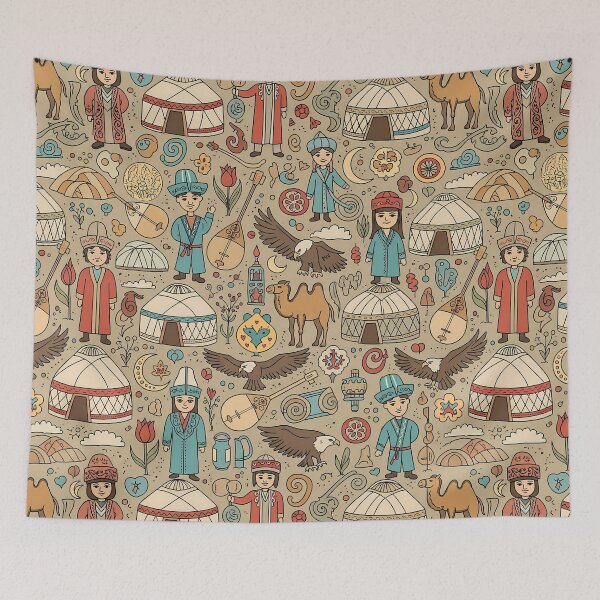 Item preview, Kazakh Cultural Folk Art Pattern designed and sold by tretyakov.