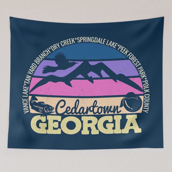 Item preview, Cedartown Georgia Sunset Retro Vintage Local Pride Logo designed and sold by CRHPOD20.