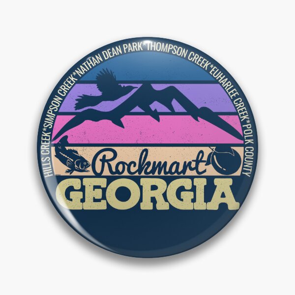 Item preview, Rockmart Georgia Sunset Retro Vintage Local Pride Logo designed and sold by CRHPOD20.