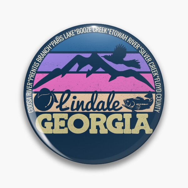 Item preview, Lindale Georgia Sunset Retro Vintage Local Pride Logo designed and sold by CRHPOD20.