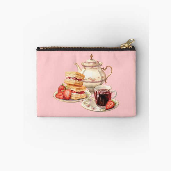 Item preview, English Afternoon Strawberry Tea With Strawberry And Cream Crumpets designed and sold by Alicia Chee.