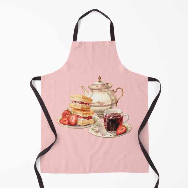 Item preview, English Afternoon Strawberry Tea With Strawberry And Cream Crumpets designed and sold by Alicia Chee.