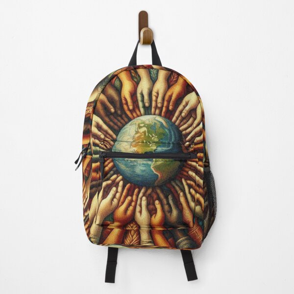 Item preview, Hands Holding Earth – Unity in Diversity, World Peace and Environmental Art designed and sold by Illuministique.