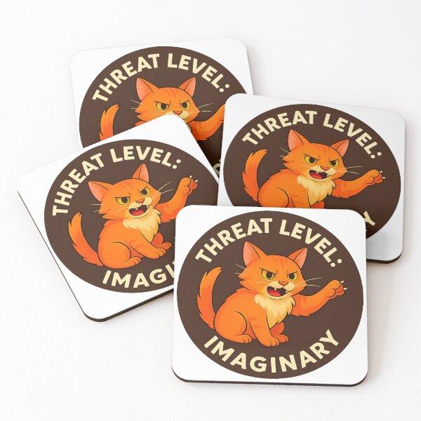 Item preview, Threat Level: Imaginary – Angry Orange Cat designed and sold by Soft rot studio.