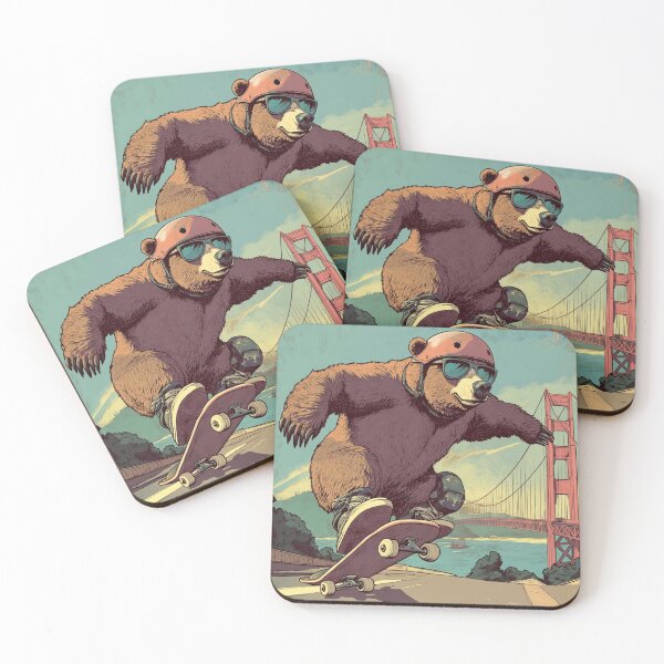 Item preview, Skate Boarding Bear San Francisco Version designed and sold by juleseastbitch.