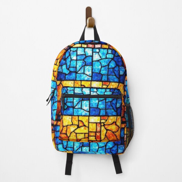 Item preview, Stained Glass Mosaic Ukraine Flag S02 designed and sold by PerfectDay2Play.