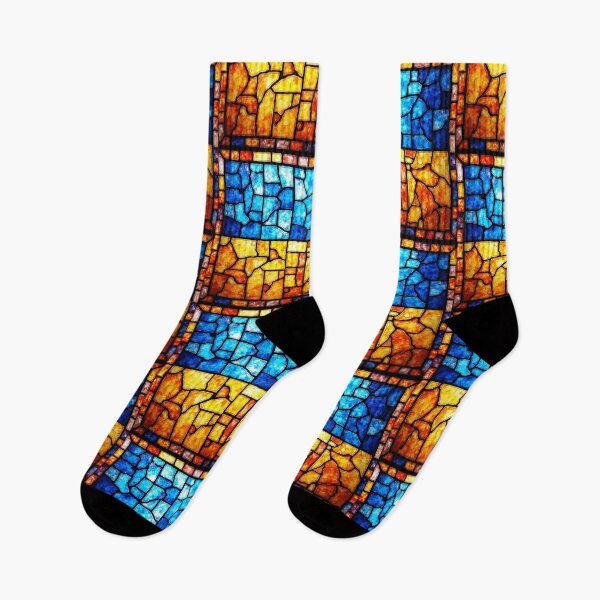 Item preview, Stained Glass Mosaic Ukraine Flag S02 designed and sold by PerfectDay2Play.