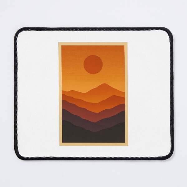 Item preview, Retro Sunset Over Layered Mountains designed and sold by Annpainting.