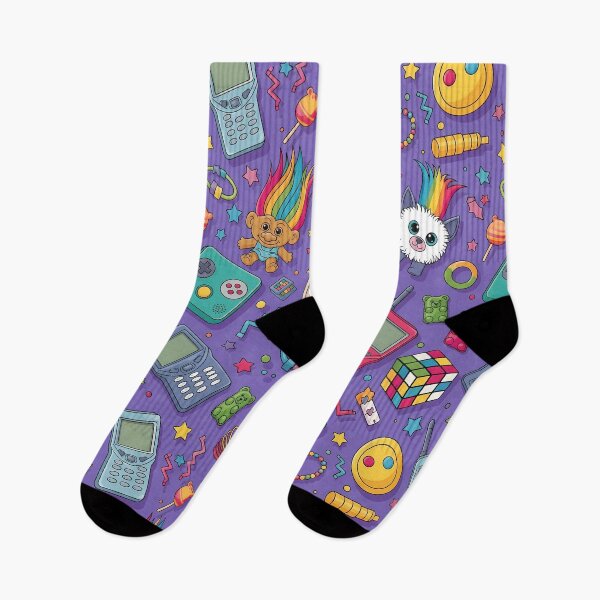 Item preview, Retro 90s Toys Nostalgia Pattern designed and sold by tretyakov.
